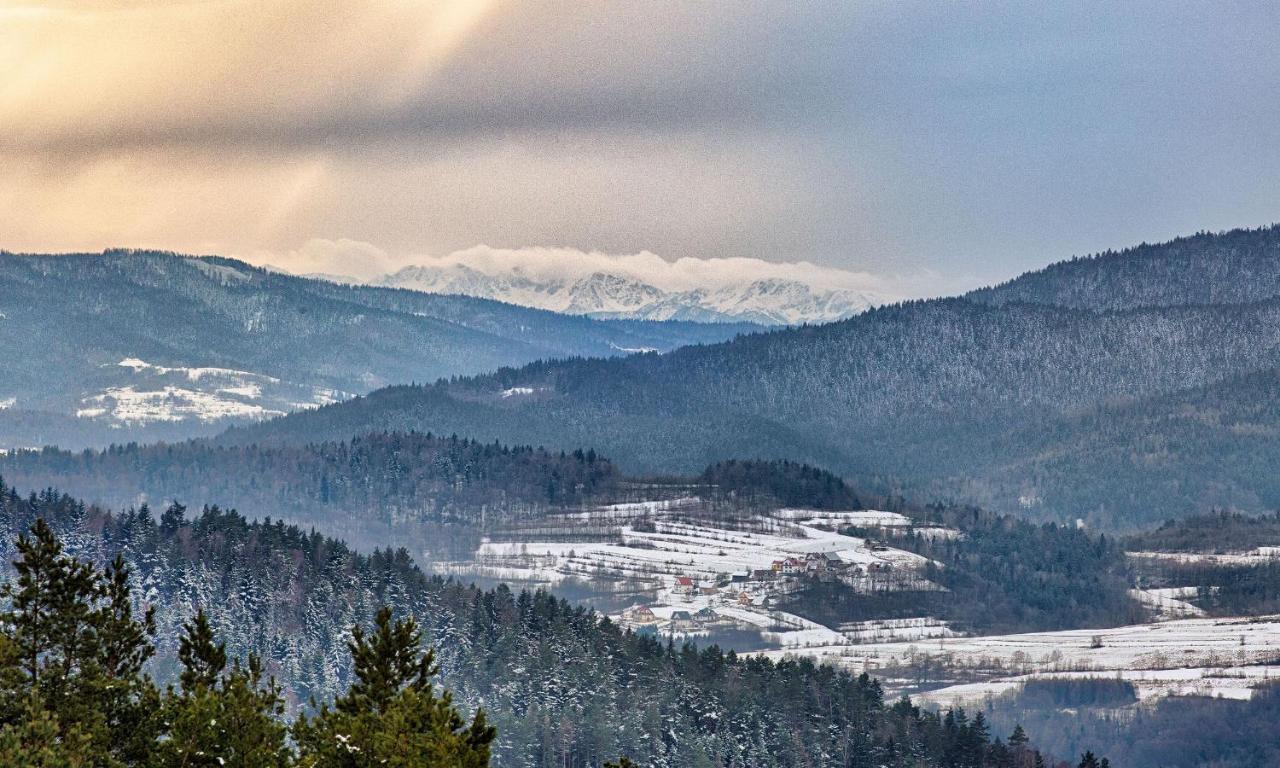 Sloneczny Chelm - Apartamenty W Gorach, Prywatna Sauna Jacuzzi Balia W Cenie, Spa, Grill, Stok Narciarski Myslenice, Sciezki Rowerowe, Rzeka Raba, Widok Na Tatry エクステリア 写真